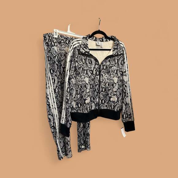 Adidas Originals Python Allover Print Full Zip Track Jacket pant suit - Picture 1 of 8